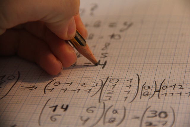 A student solving a math problem.